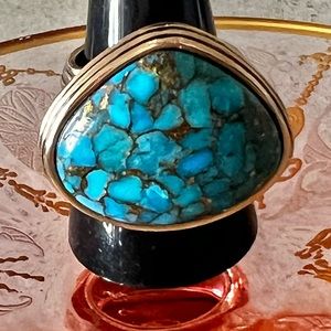 Barse Magnesite Shades of Earth Size 10 Statement Ring like new